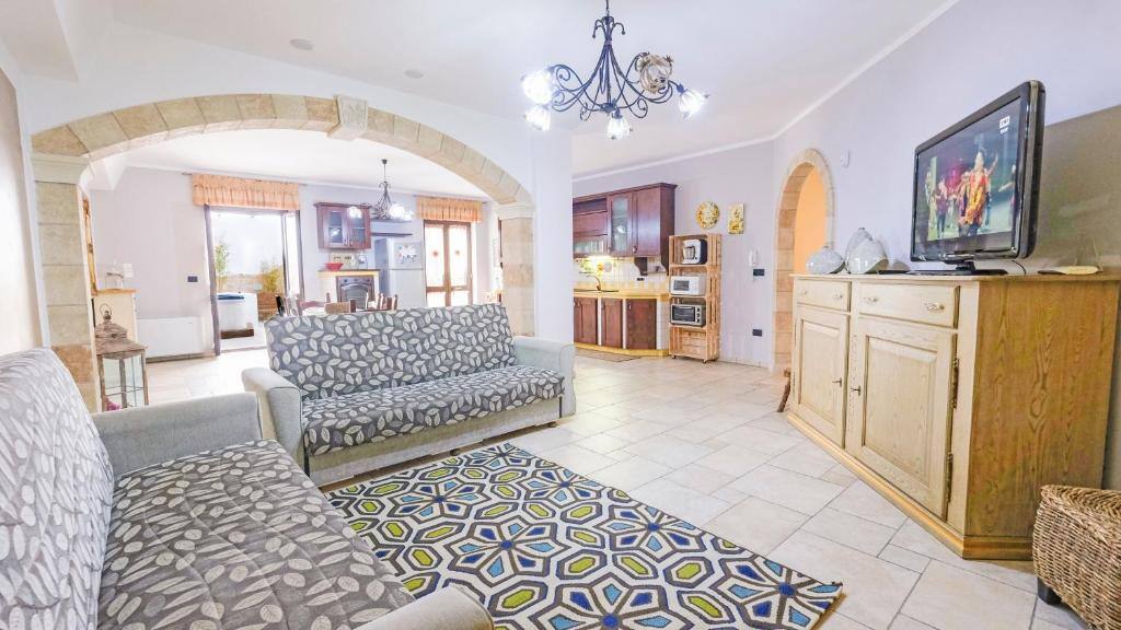 Open-plan living area of the villa